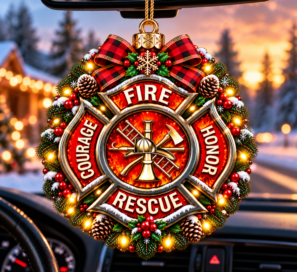 Fire Department Maltese Cross ornaments