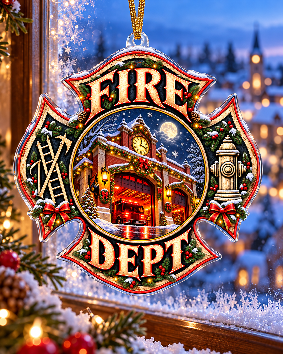 Firefighter Holiday Tribute Ornament