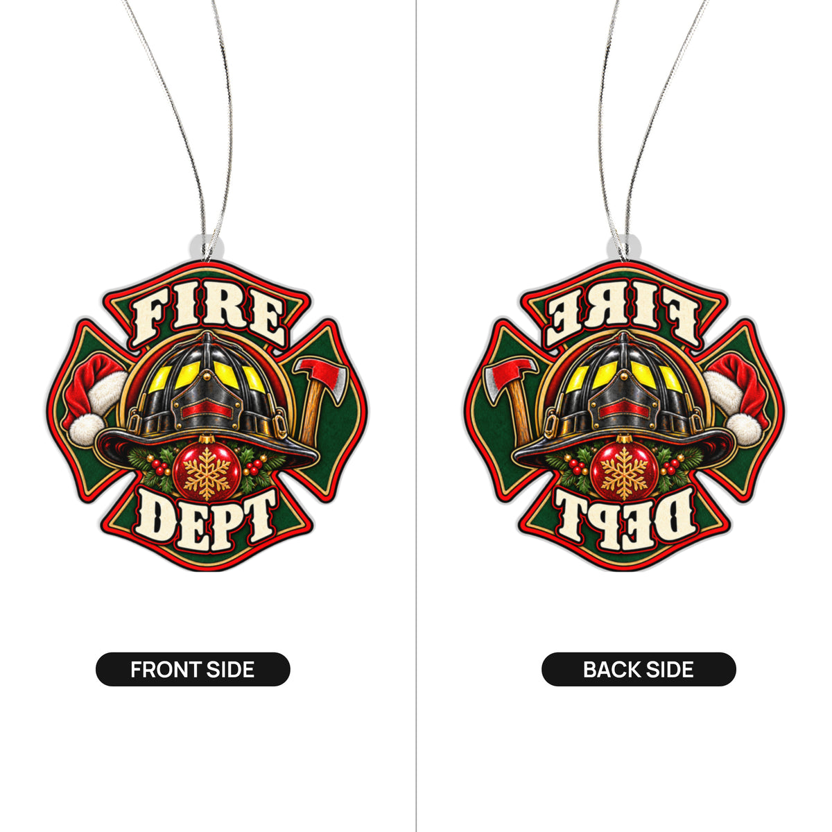 Firefighter Christmas Helmet Ornament