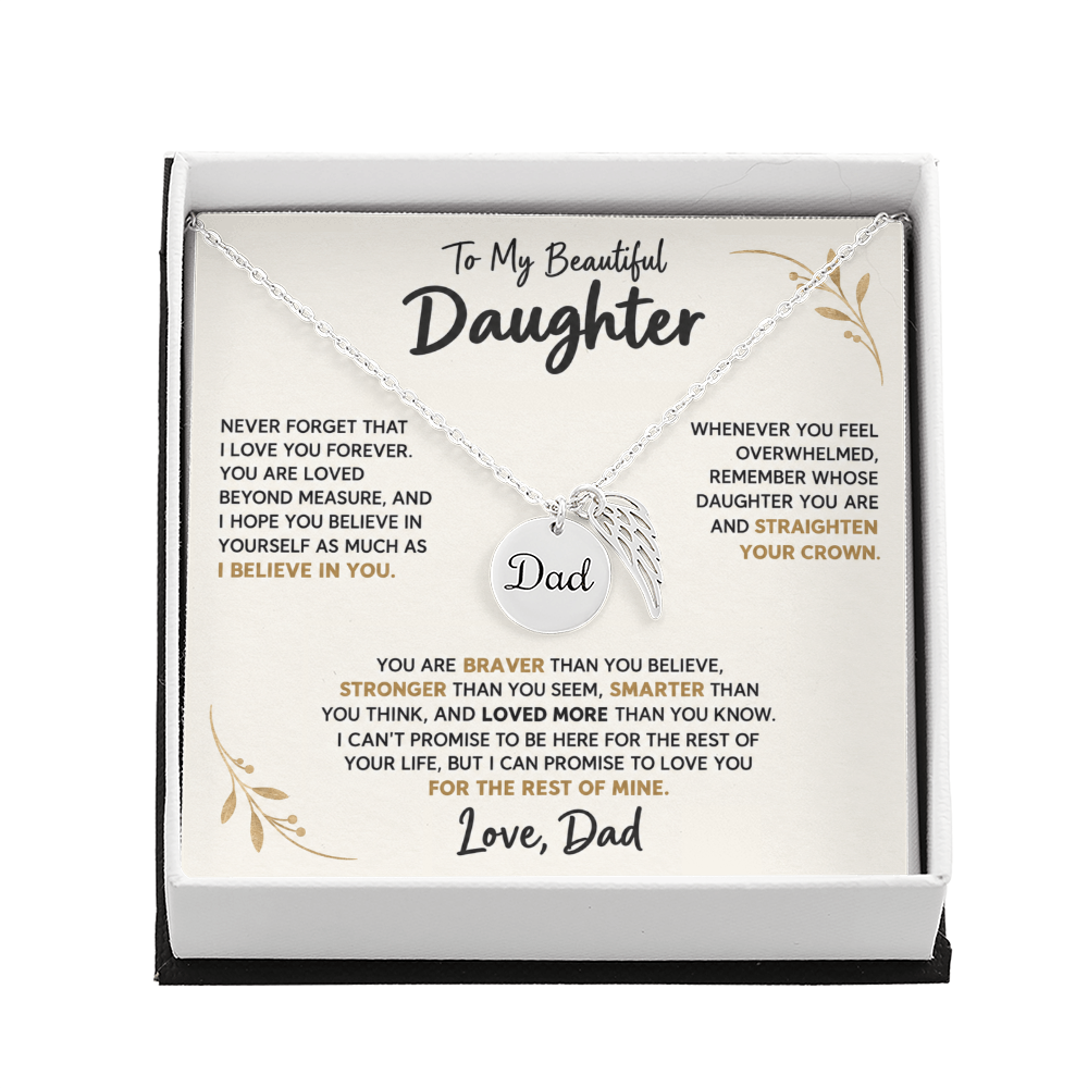 To my beautiful daughter love dad