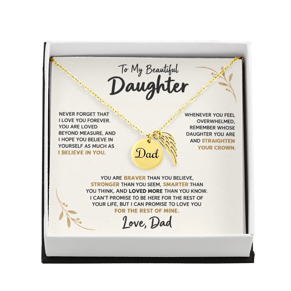 To my beautiful daughter love dad