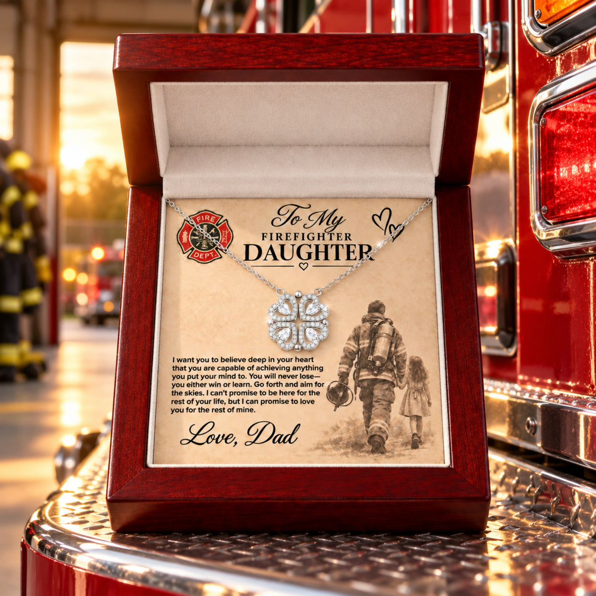 To my Firefighter daughter love dad