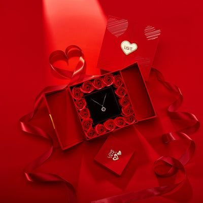 Rose Gift Box – Double Open Jewelry Storage Box