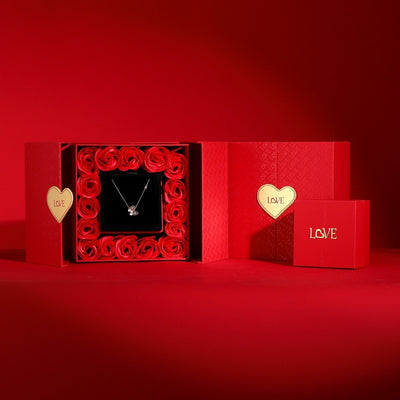 Rose Gift Box – Double Open Jewelry Storage Box