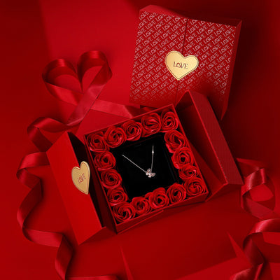 Rose Gift Box – Double Open Jewelry Storage Box
