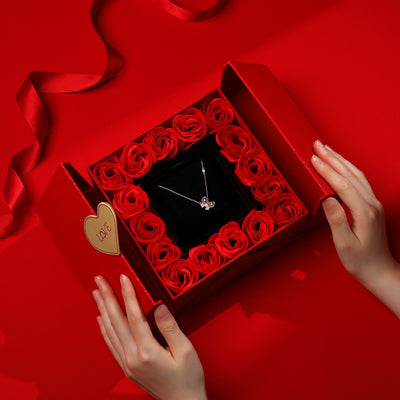 Rose Gift Box – Double Open Jewelry Storage Box