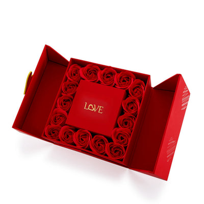 Rose Gift Box – Double Open Jewelry Storage Box