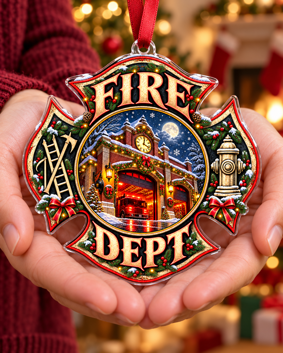 Firefighter Holiday Tribute Ornament