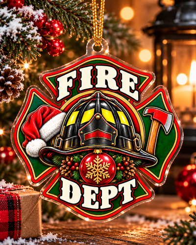 Firefighter Christmas Helmet Ornament