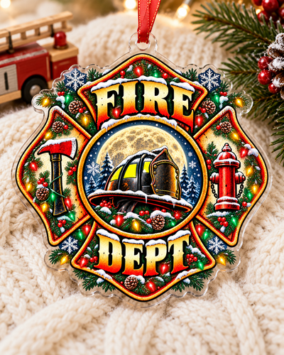 Fire Department Christmas Tree Ornament