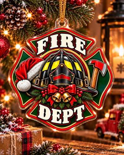 Firefighter Christmas Helmet Ornament