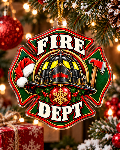 Firefighter Christmas Helmet Ornament