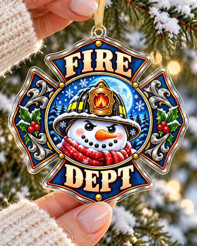 Christmas Courage Firefighter Ornament