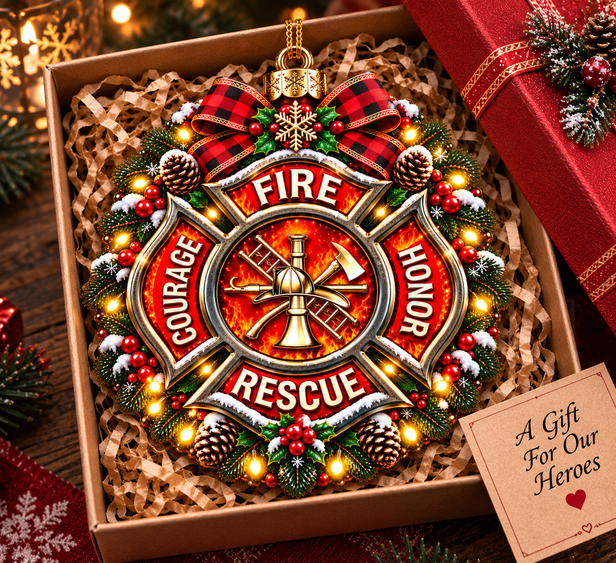 Fire Department Maltese Cross ornaments