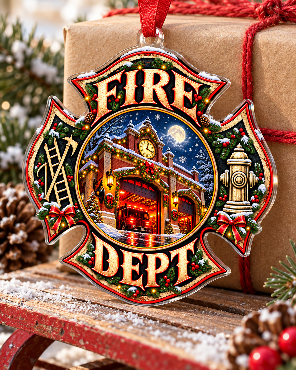 Firefighter Holiday Tribute Ornament