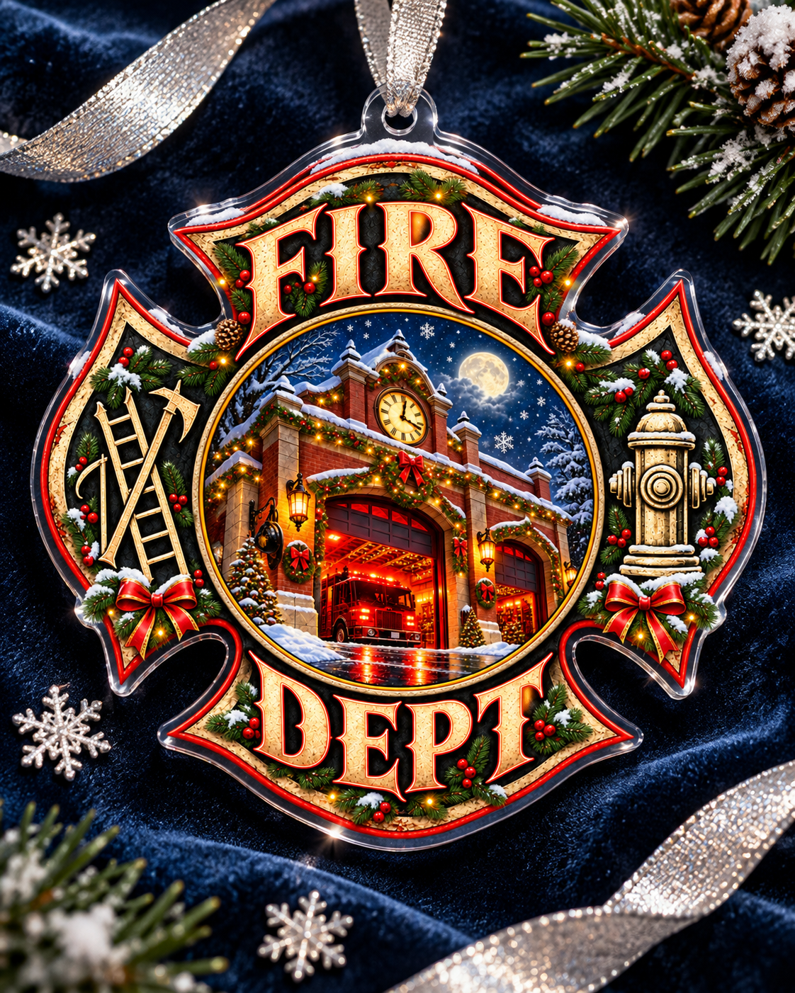 Firefighter Holiday Tribute Ornament