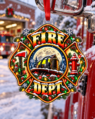 Fire Department Christmas Tree Ornament