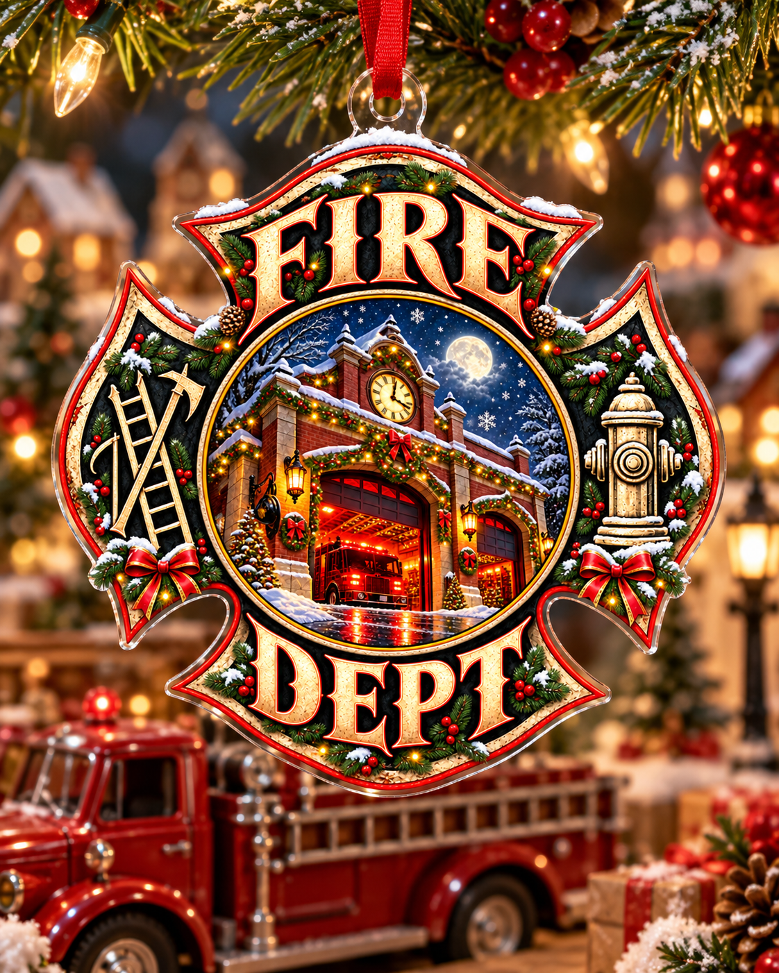 Firefighter Holiday Tribute Ornament