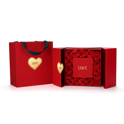 Rose Gift Box – Double Open Jewelry Storage Box