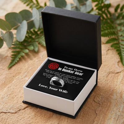 Firefighter Husband Ring - Personalized Engraved Gift