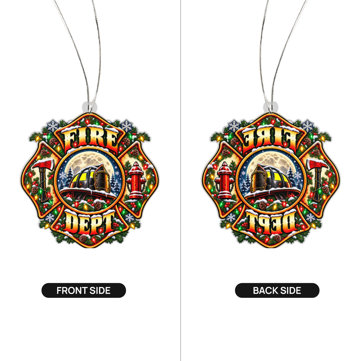 Fire Department Christmas Tree Ornament