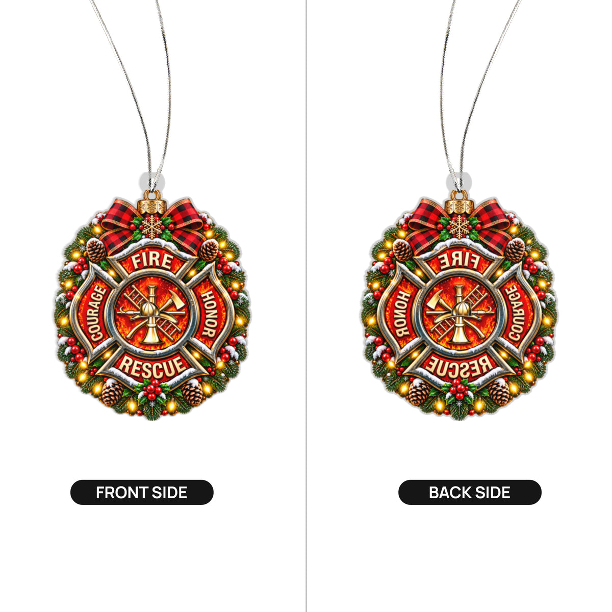 Fire Department Maltese Cross ornaments