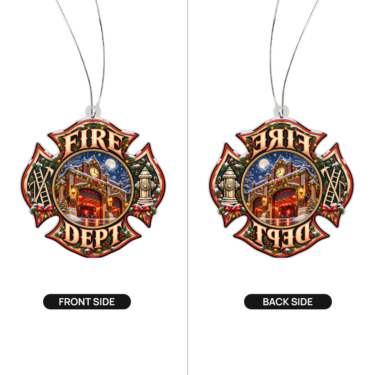 Firefighter Holiday Tribute Ornament