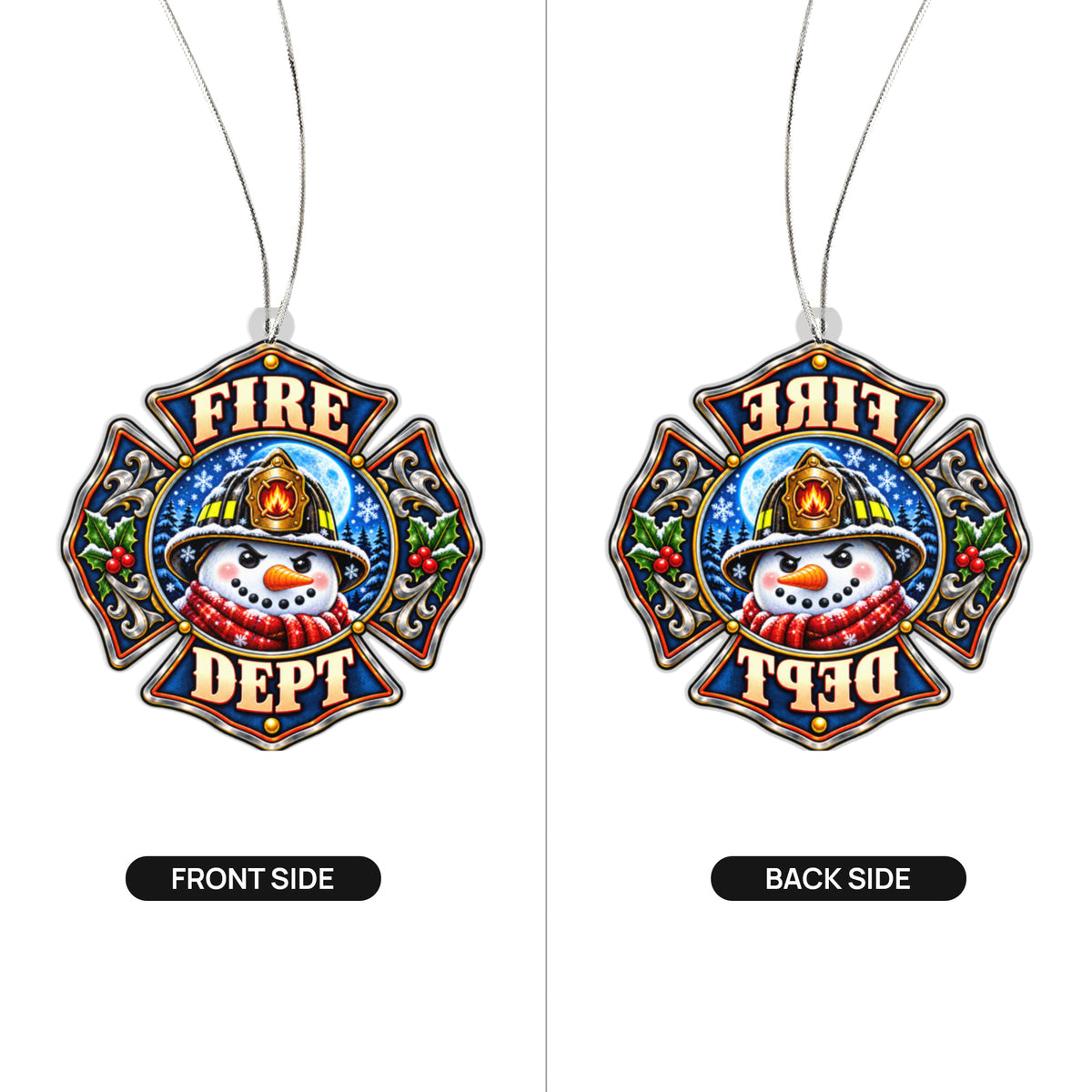 Christmas Courage Firefighter Ornament