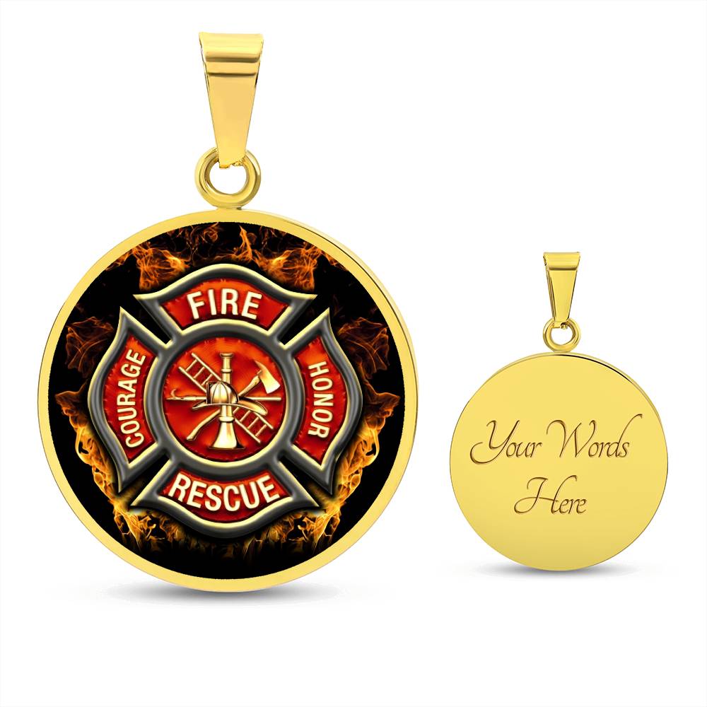 Proud Firefighter Logo Necklace