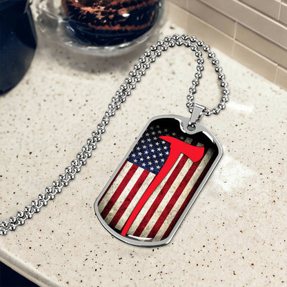 Firefighter Dog Tag Necklace