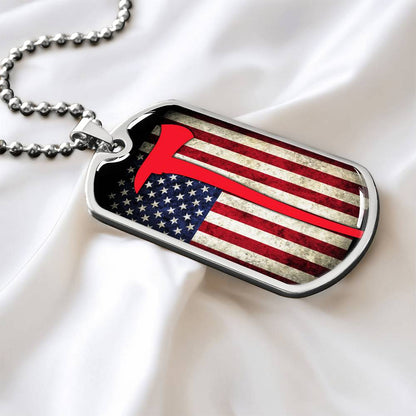 Firefighter Dog Tag Necklace