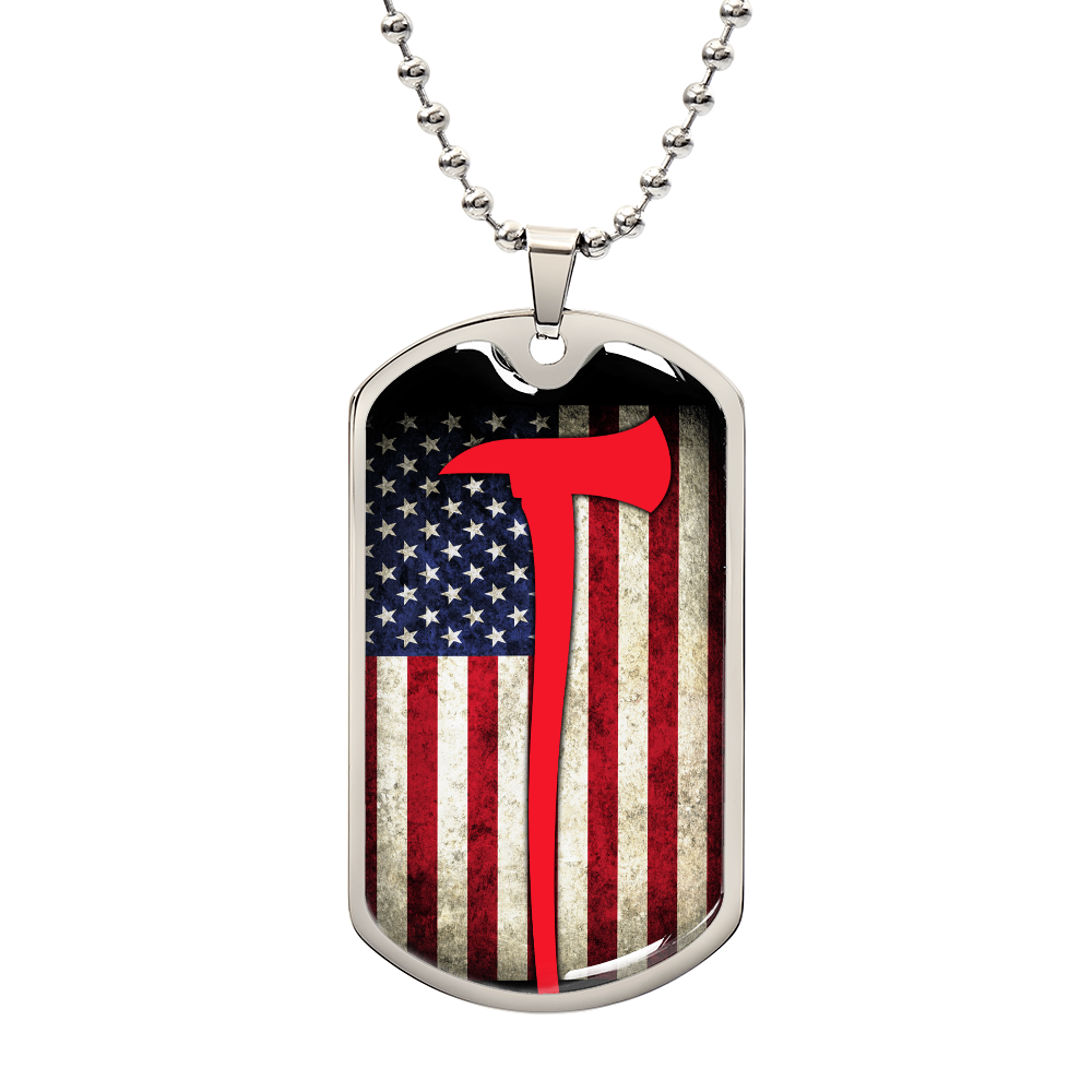 Firefighter Dog Tag Necklace