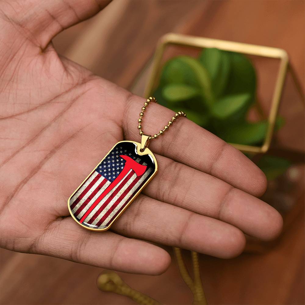 Firefighter Dog Tag Necklace