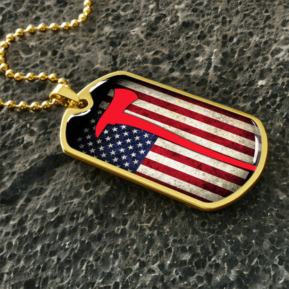 Firefighter Dog Tag Necklace