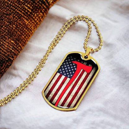 Firefighter Dog Tag Necklace