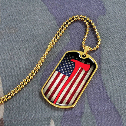 Firefighter Dog Tag Necklace