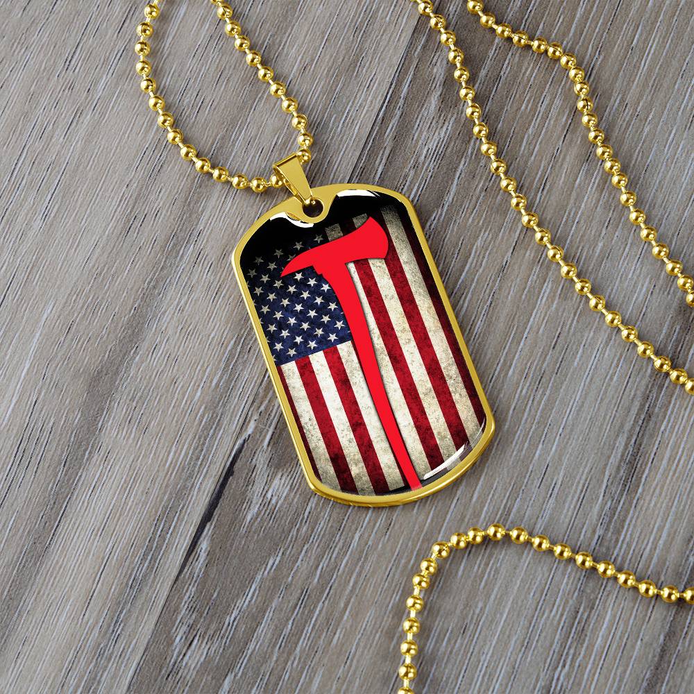 Firefighter Dog Tag Necklace