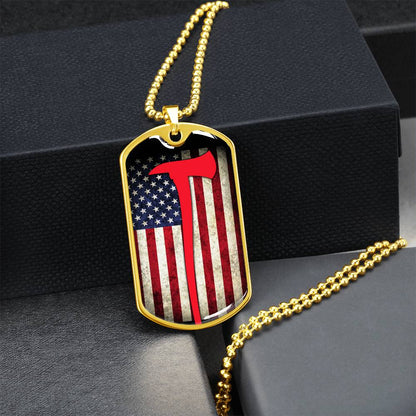 Firefighter Dog Tag Necklace