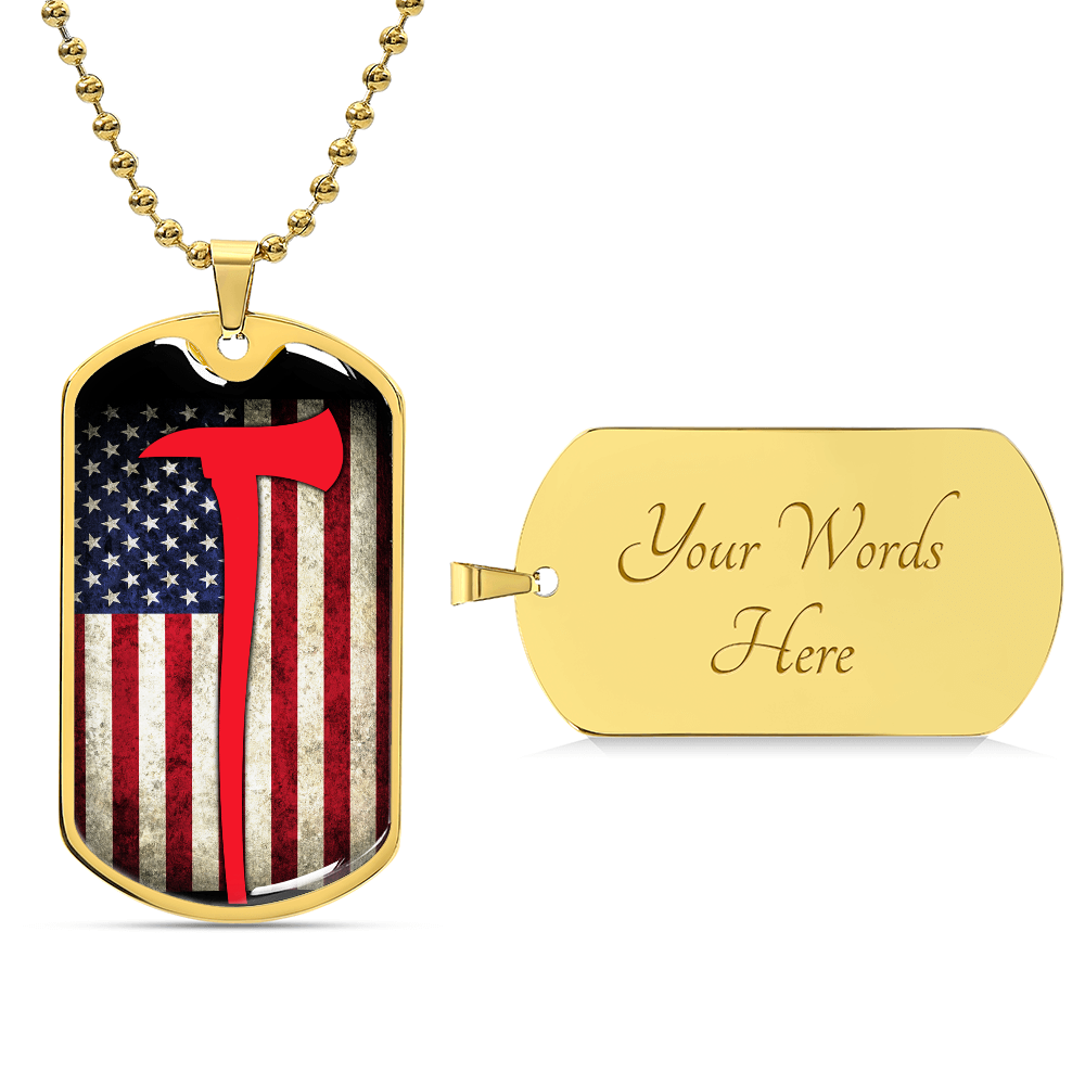 Firefighter Dog Tag Necklace