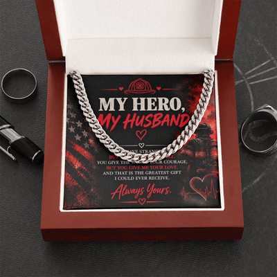 My Hero, My Husband – Firefighter Love Message Card | Romantic Gift from Wife
