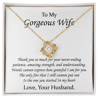 Personalized Wife Necklace – To My Gorgeous Wife Gift