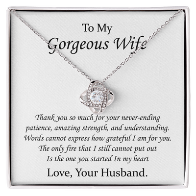 Personalized Wife Necklace – To My Gorgeous Wife Gift