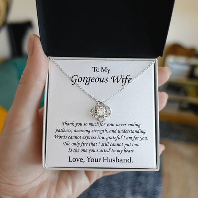 Personalized Wife Necklace – To My Gorgeous Wife Gift