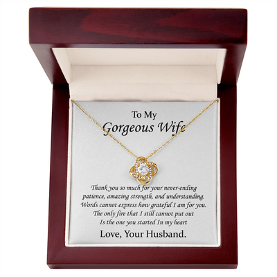 Personalized Wife Necklace – To My Gorgeous Wife Gift