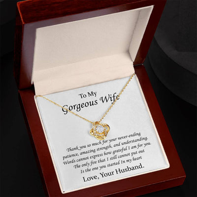 Personalized Wife Necklace – To My Gorgeous Wife Gift