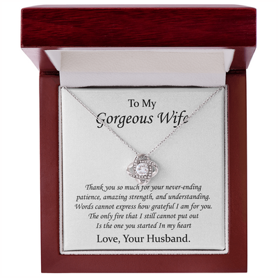 Personalized Wife Necklace – To My Gorgeous Wife Gift