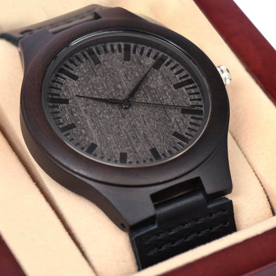 To My Handsome Firefighter Husband – Forever Your Firefighter Wife Personalized Wooden Watch Gift Box