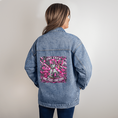 One Crew One One Fight One Cure Women's DTG Denim Jacket