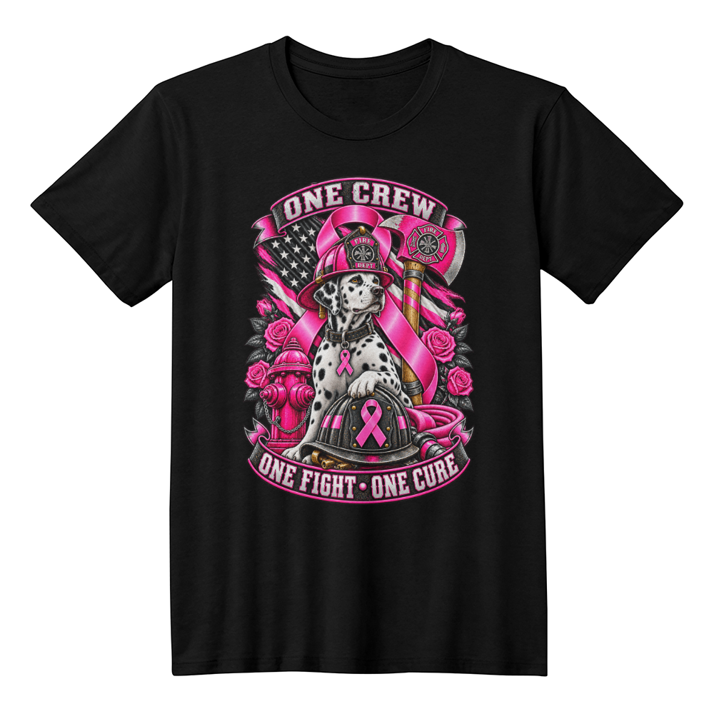 One Crew One Fight One Cure Bella + Canvas 3001 Jersey Tee