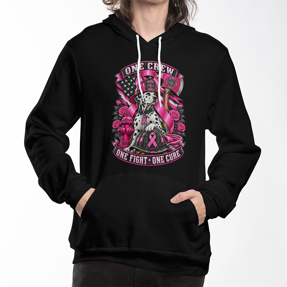 One Crew One Fight One Cure Pullover Fleece Hoodie.